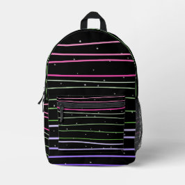 Mochila con estrellas con líneas onduladas