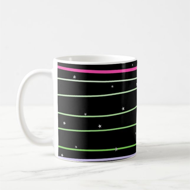 Mochila con estrellas con líneas onduladas kaffemugg (Vänster)