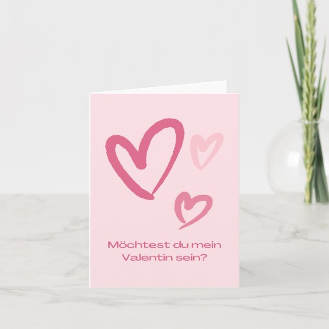 Möchtest du mein Valentin sein? Kort (Framsida)