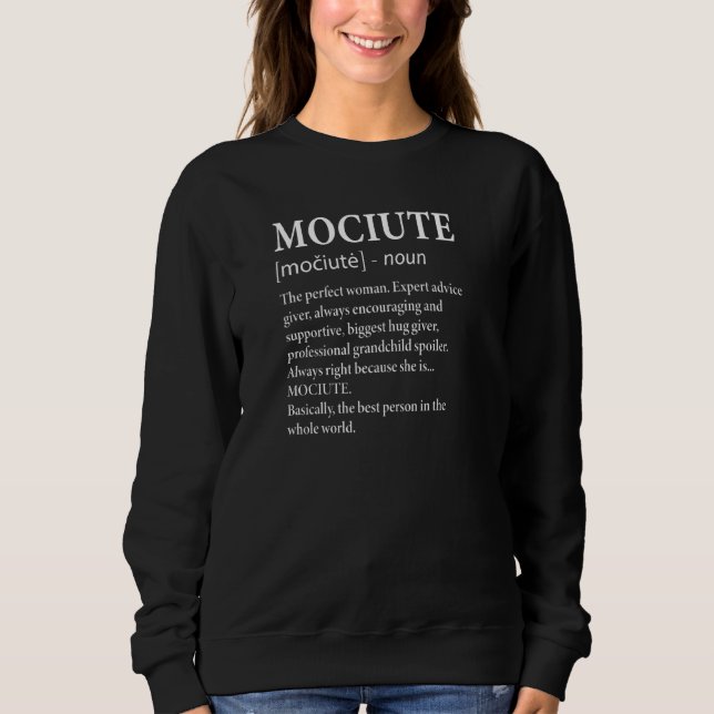 Mociute Definition Grandma Funny Grandmor pull T Shirt (Framsida)