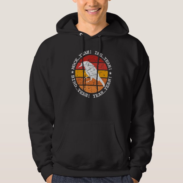Mock Ja Ing Ja Bird Ja Dumb Retro Mockingbir Hoodie (Framsida)