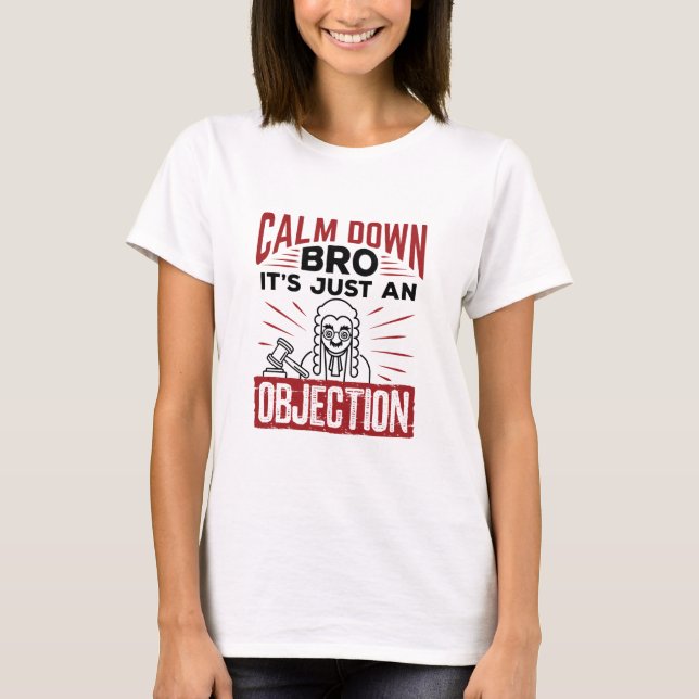 Mock provbänk Lugn ner Bro Det är bara en invändni T Shirt (Framsida)
