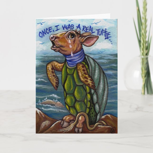 MOCK TURTLE Alice i Wonderland Note Card Kort (Framsida)