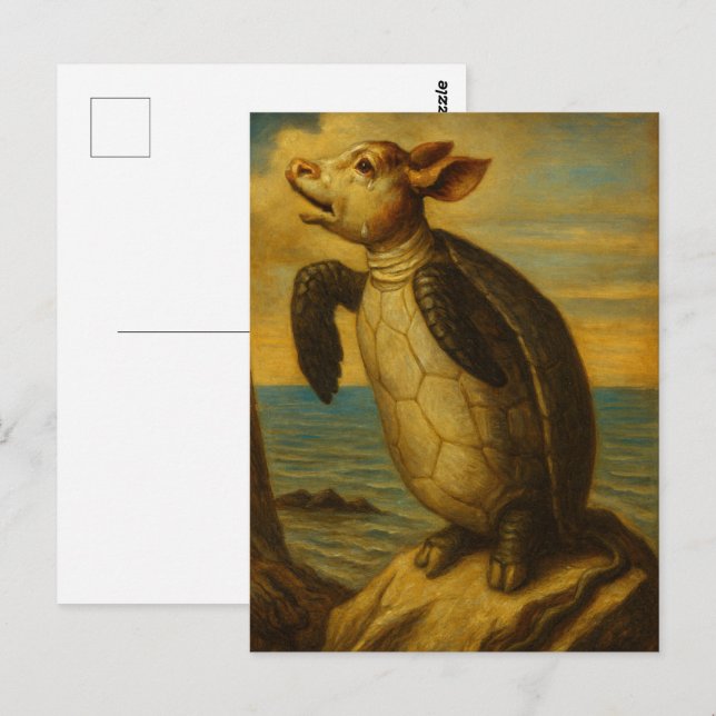 Mock Turtle Lewis Carroll Karaktär Vykort (Fram/baksida)