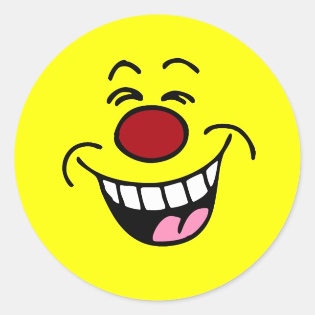 Mocking Ansikte Runt Klistermärke (Framsida)