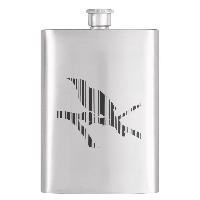 MOCKINGBIRD BAR CODE Fågel Streckkod Design Fickplunta (Framsidan)