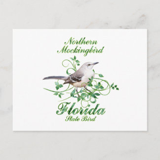 Mockingbird Florida State Bird Vykort