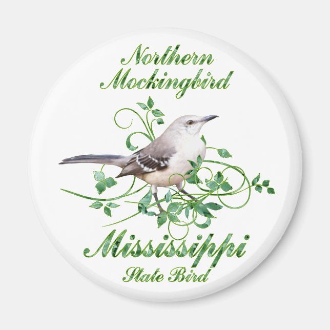 Mockingbird Mississippi State Bird Magnet (Framsidan)