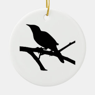 Mockingbird Silhouette Julgransprydnad Keramik