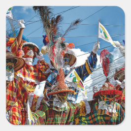 Mocko Jumbies USVI Fyrkantigt Klistermärke