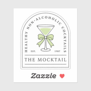 Mocktail alkoholfri cocktail alkoholfritt party klistermärken
