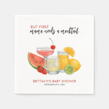 Mocktail Baby Shower Summer Minimalist