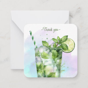 Mocktail Recipe Virgin Mojito Party-favoriter Anteckningskort