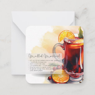 Mocktail Recipe Virgin Mulled Vin Party Favoriter Anteckningskort