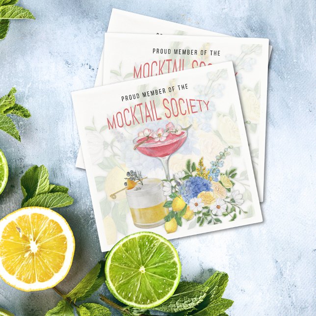 Mocktail Society Cocktail Napkin Pappersservett (Skapare uppladdad)