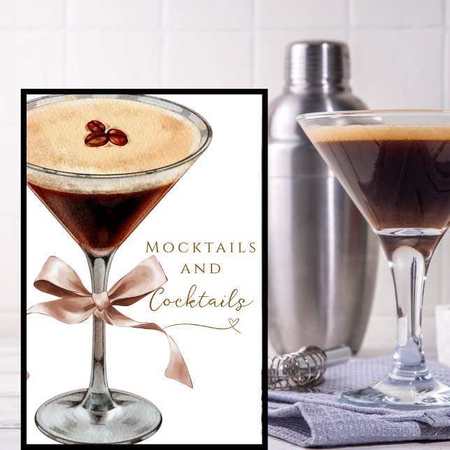 Mocktails Cocktail Espresso Martini Bröllopsfest Poster (Skapare uppladdad)