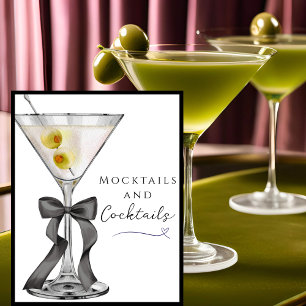 Mocktails och cocktails Smutsig Martini Barskylt Poster