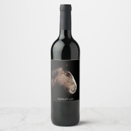 Mockup Elegant Horse Anpassningsbar Vin etikett