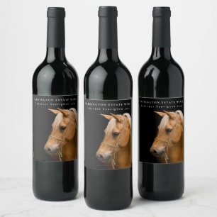Mockup Horse Equine Westernare Anpassningsbar Vin  Vinflaska Etikett