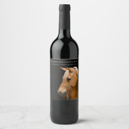 Mockup Horse Equine Westernare Anpassningsbar Vin  Vinflaska Etikett