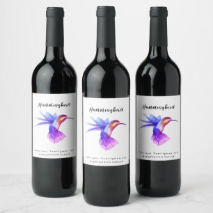 Mockup Hummingbird Anpassningsbar Vin-etiketter Vinflaska Etikett