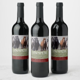 Mockup Vintage Stampede Western Anpassningsbar Vin Vinflaska Etikett