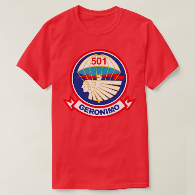 Mod1 Geronimo 501st Fallskärm Infantry T Shirt (Design framsida)
