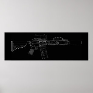 Mod 0 för CQBR MK18 Poster