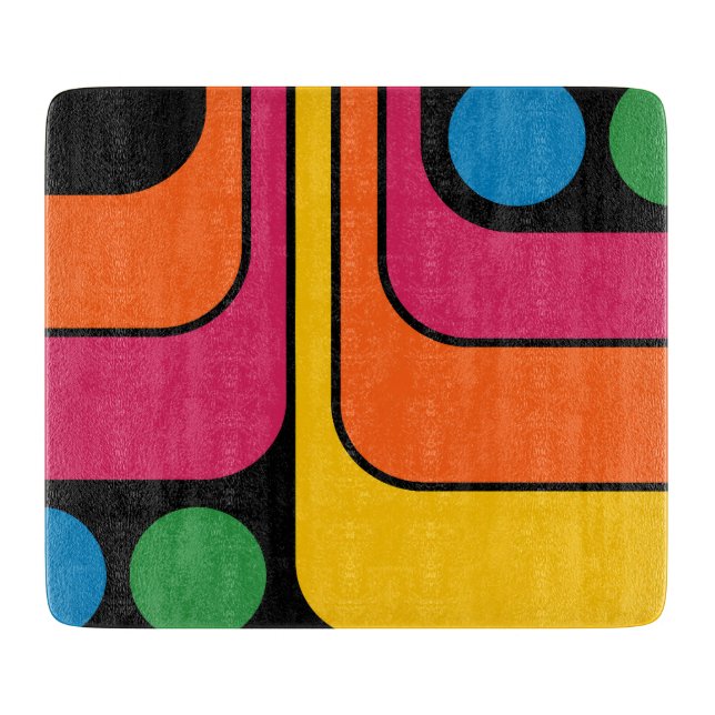 Mod 1970-tal Retro Stil Geometrisk Design (Framsidan)