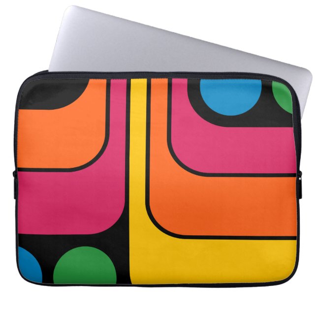 Mod 1970-tals Retro Stil Geometrisk Design Laptop Fodral (Framsidan)