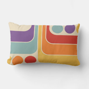 Mod 1970-tals Retro Stil Geometrisk Design Lumbarkudde
