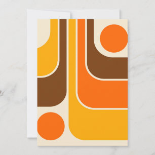 Mod 1970s Retro Stil Geometric Design Inbjudningar