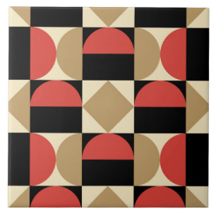 Mod 1970s Retro Stil Geometric Design Kakelplatta