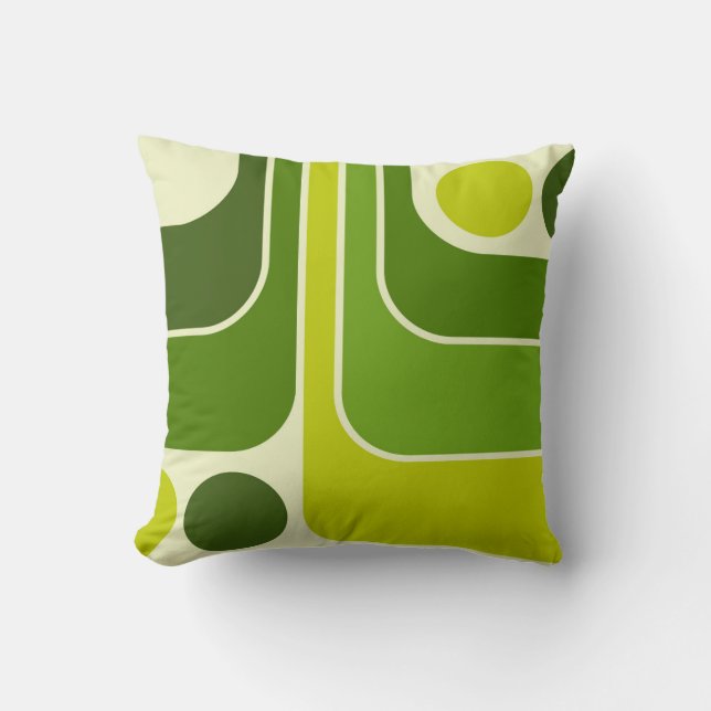 Mod 1970s Retro Stil Geometric Design Kudde (Framsida)
