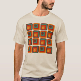 Mod 1970s Retro Stil Geometric Design T Shirt