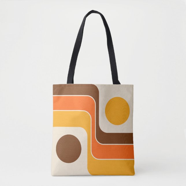 Mod 1970s Retro Stil Geometric Design Tygkasse (Framsida)