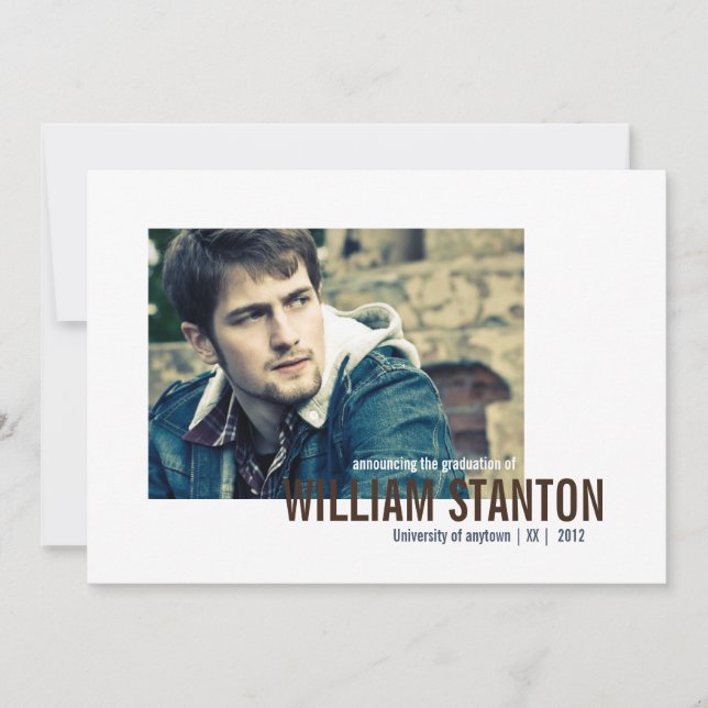 Mod 2 Foto Studenten-meddelande Inbjudningar (Framsida)