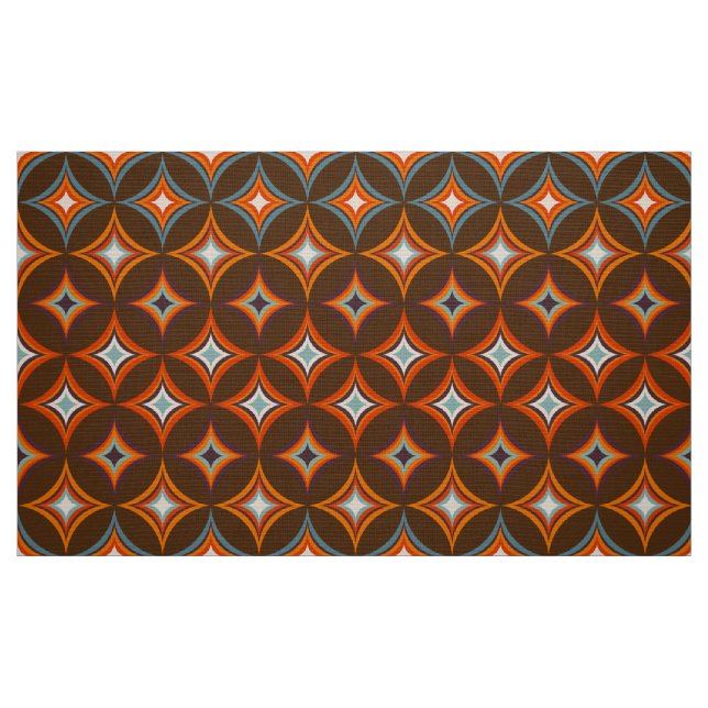 mod 60s 70s blomväv mönster tyg (Fat Quarter)