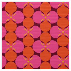 mod 60s 70s blomväv mönster tyg
