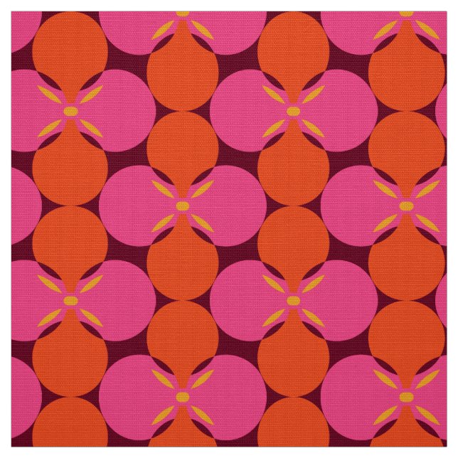 mod 60s 70s blomväv mönster tyg (Provkarta)