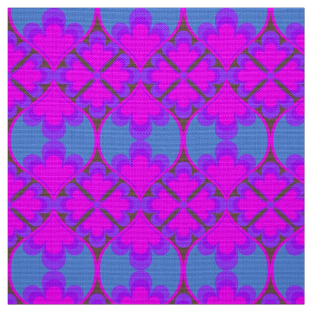 mod 60s 70s blomväv mönster tyg (Provkarta)