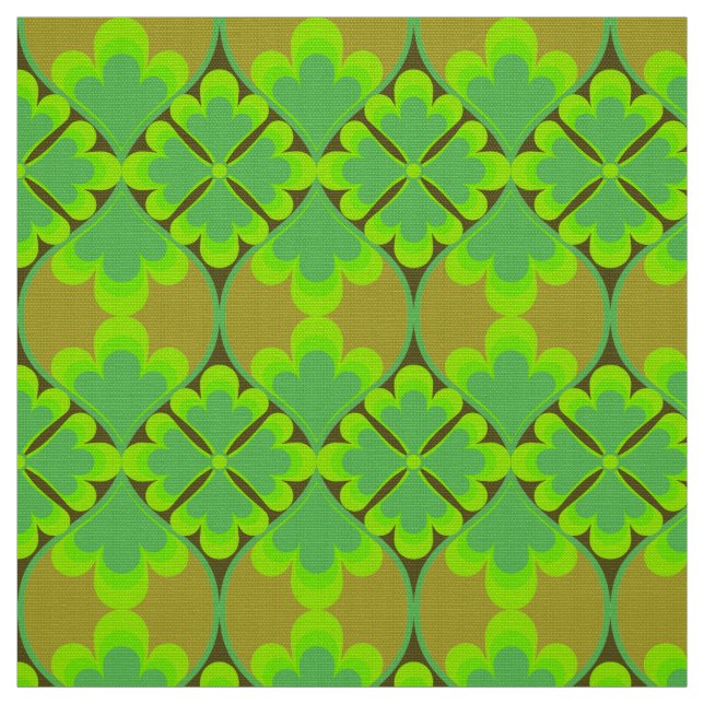 mod 60s 70s blomväv mönster tyg (Provkarta)
