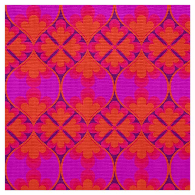 mod 60s 70s blomväv mönster tyg (Provkarta)