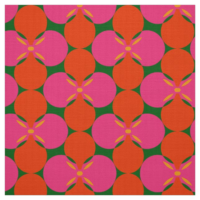 mod 60s 70s blomväv mönster tyg (Provkarta)