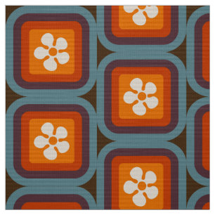 mod 60s 70s blomväv mönster tyg