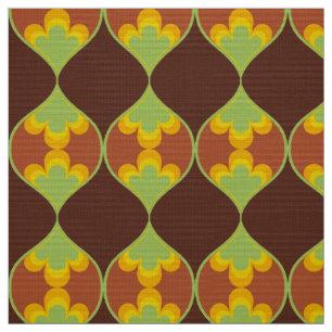 mod 60s 70s blomväv mönster tyg
