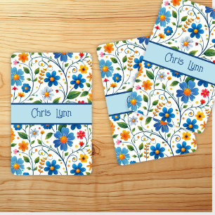 Mod Abstrakta Blommor Tema Casinokort