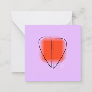 Mod Art Heart 2,5"x2,5" Platt Notkort Anteckningskort