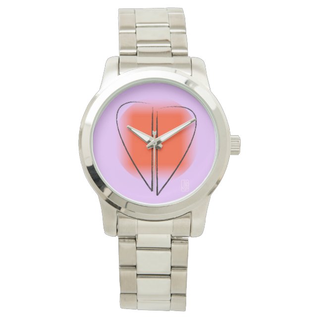 Mod Art Heart Women's Oversized Armbandsur (Framsida)