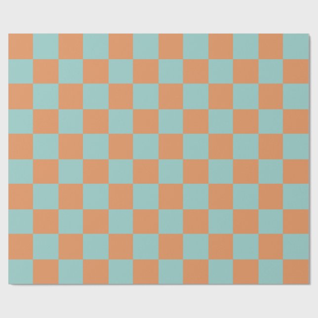 mod blå och orange fyrkanter. presentpapper (Platt)